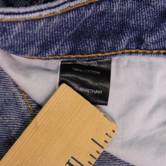 0285-Nova Men Distressed Flare Jeans Size 30 – Blue Ripped Denim - Picture 10 of 10